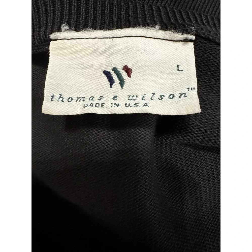 Vintage Thomas Wilson‎ Pullover Sweater Golf USA Mens Large Black